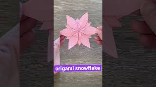 Origami snowflake  Christmas paper snowflake [upl. by Colston350]