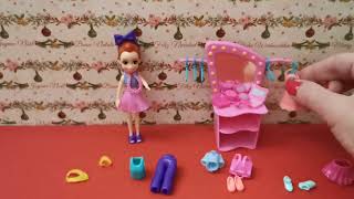 Unboxing Polly Pocket doll with clothes and accessories toy [upl. by Ahsemrak]