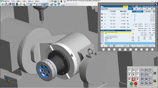 Hnc848 System  HNC200i5b Machine  Tire mold processing cutting  HuiMaiTech Virtual CNC Training [upl. by Noyes230]