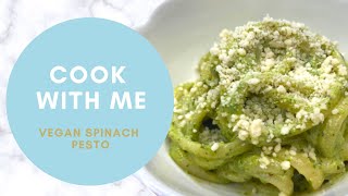 COOK WITH ME VEGAN Spinach Pesto [upl. by Otreblon516]