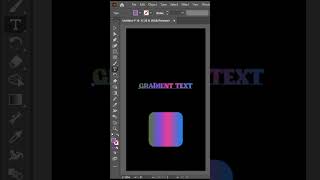 Editable gradient text in adobe illustrator adobeillustrator illustratortutorial shorts [upl. by Ytnom880]