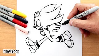 Drawing of SHADOW The Hedgehog Running [upl. by Farra]