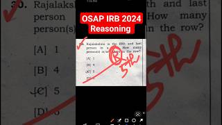 OSAP IRB Previous year Reasoning Question l OSAP IRB 2024shortstrendingshortvideoytshorts [upl. by Llebiram]