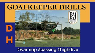 GOALKEEPER TRAINING DRILLS  warmup passing highdive ⚽️ [upl. by Ahsoik677]