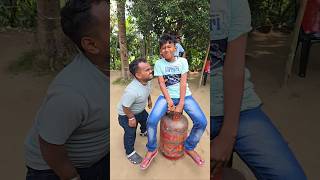 Padne ke gas cylinder bharane ki competition new version💥😜🤣😱😎shorts shortvideo comedy funny [upl. by Antony246]