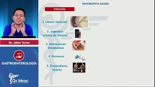 Pancreatitis aguda ETIOLOGIAFISIOPATOLOGIA INDICE DESCRIPCION GASTROENTEROLOGÍA QX MEDIC 2023 [upl. by Ayek]