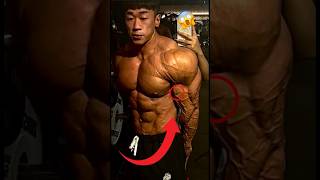 CHINESE VASCULARIZATION INSANE 🤯 ifbbprohanyang bodybuilder shorts [upl. by Saphra]