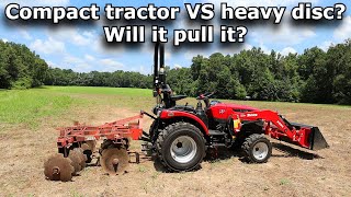 Compact tractor VS heavy 5ft disc Lets find out Solis H24 tractor 835 [upl. by Zoarah360]