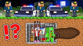 JJ and Mikey Escaped From the Underground Prison in Minecraft Challenge  Maizen JJ and Mikey [upl. by Opiuuk]