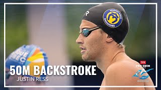 Ress and Armstrong Duel for First in Mens 50M Backstroke  2023 TYR Pro Swim Mission Viejo [upl. by Cartie963]