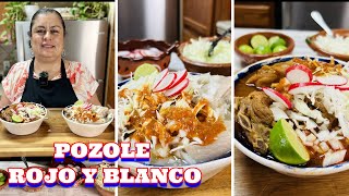 POZOLE ROJO Y BLANCO  TE EXPLICO PASO A PASO COMO HACERLO [upl. by Ibocaj]