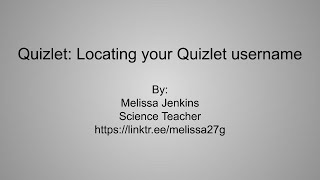 Quizlet Locating your Quizlet username [upl. by Swan]