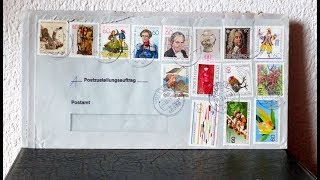 Briefmarken Schatzsuche Briefmarken wertvoll oder nicht Postzustellungsaufträge als seltene Briefe [upl. by Hervey]