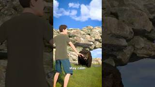 How To Escape A Grizzly Bear Attack 😨  Melon Playground bear [upl. by Nerraj]