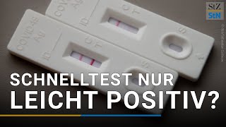 CoronaSchnelltest nur ganz leicht positiv  Was bedeutet das [upl. by Ahseem]