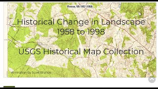 Historical Landscape Change on Topographic Maps [upl. by Ecidnacal]