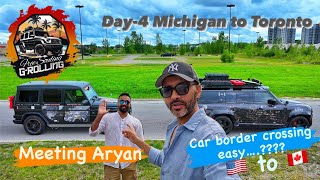 DAY4 Ep6 USA 🇺🇸 to India 🇮🇳 Solo 26000 kms Michigan to Canada border crossing solotravel g63 [upl. by Zilevi]