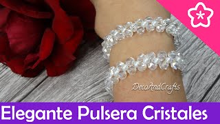 Pulsera trenzada de cristales  DecoAndCrafts [upl. by Evelina]