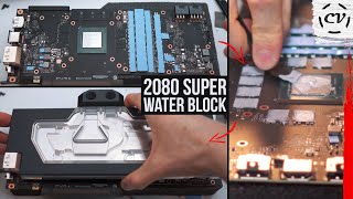 GeForce RTX 2080 Super Water Block Install Aquacomputer Kryographics NEXT RTX 2080 Noob Warning [upl. by Richel]