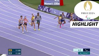 Para Athletics Womens 100m T11 Final Highlights 2024  Geber dos Santos Gold Medal  Paralympic [upl. by Marcella]