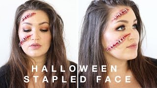 HALLOWEEN STAPLED FACE TUTORIAL  LeChelle Taylor [upl. by Deyas]