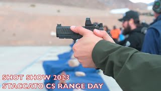 Staccato CS w Michelle Viscusi  SHOT Show Range Day [upl. by Odlabso]