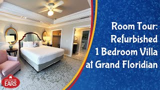 Grand Floridian Villas  NEW Refurbished 1 Bedroom Villa Standard View  Room Tour [upl. by Odlanar543]