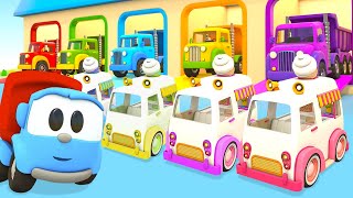 Car cartoons full episodes amp Street vehicles cartoon for kids  Leo the truck amp Helper cars for kids [upl. by Blandina]