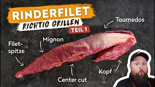 Rinderfilet Richtig Grillen  TEIL 1  Wissen Alle Cuts amp Parieren  BBQ MADNESS [upl. by Cressy297]