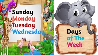 Days of week name Sunday Monday7 days of weekweek song  week rhymes for kids week days cartoon [upl. by Lohman]