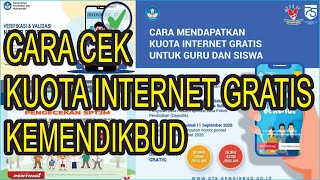 Cara Cek Kuota Internet Gratis Kemendikbud [upl. by Stanfield]