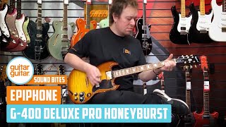 Epiphone G400 Deluxe PRO Honeyburst  SOUND BITES [upl. by Rolecnahc]