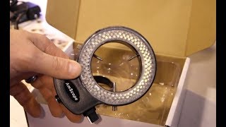 Installing my new Amscope LED144BZK microscope light [upl. by Phyllys]