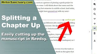 How to Split Chapters in Reedsy and Why [upl. by Drofwarc]