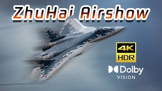 【4K HDR】2024 Zhuhai Airshow Flying Program——Su57J20J35J16J15 YU20 Russian Knights [upl. by Gar]