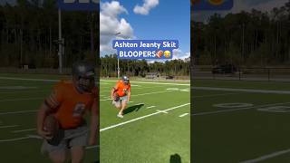 Ashton Jeanty Skit BLOOPERS🏈😂 comedyskit football funny acting skit sports [upl. by Pilihp620]