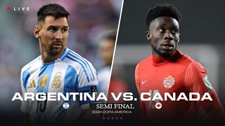 Argentina vs Canada Semi Final  Copa America  Gameplay [upl. by Airlia335]