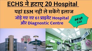 ECHS New Empanelled Hospitals List।ECHS ने हटाए 20 Hospital [upl. by Reema]