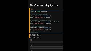 File Chooser using Python [upl. by Milka]