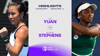 Yuan Yue vs Sloane Stephens  2024 Hobart Round 1  WTA Match Highlights [upl. by Annavoig148]