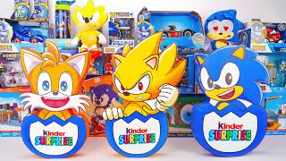 Sonic The Hedgehog 3 Movie Toys Unboxing Review Sonic Kinder Surprise Egg Collection LEGO Tails [upl. by Esenej]