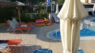 Christakis Hotel Sidari Corfu All sunloungers claimed claimed by 8am [upl. by Leroj]