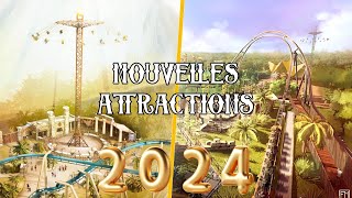 LES NOUVELLES ATTRACTIONS DES PARCS FRANÇAIS EN 2024 Disneyland Paris Astérix 12 [upl. by Anilef903]