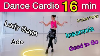 ［Easy］Warm up Dance Cardio 16min Dance FitnessWorkoutZumba ExerciseLady Gaga insomniaAdo [upl. by Olimpia]