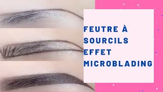 Crayon sourcils microblading  4 pointes pour un effet naturel poilàpoil [upl. by Leakim547]