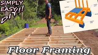 Framing A Floor 🚧 Rim Joists 👷 Floor Joists [upl. by Einneb]