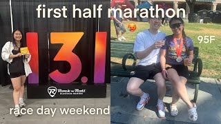 first 12 marathon  race day vlog bib pick up [upl. by Schulein]