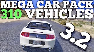 GTA 5 REAL CARS MOD Mega Realistic Car Pack 32 Car Showcase 310 CARS DOWNLOAD [upl. by Liban]