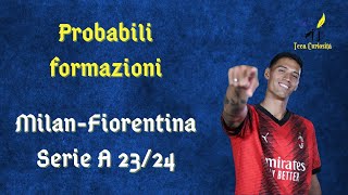 MilanFiorentina probabili formazioni in Serie A 2324 sfida tra Jovic e Beltran Leao infortunato [upl. by Seuqramed701]