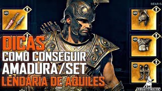 Assassins Creed Odyssey  DICAS  COMO CONSEGUIR A ARMADURASET LENDÁRIO DE AQUILES [upl. by Aehr]